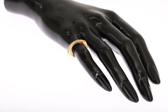 Nialaya Gold Authentieke Dames Heldere CZ Goud 925 Zilveren Ring