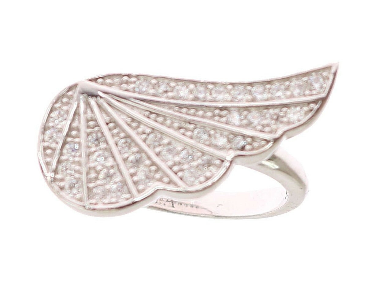 Nialaya Zilveren Dames Vleugel Heldere Zirkonia 925 Zilveren Ring