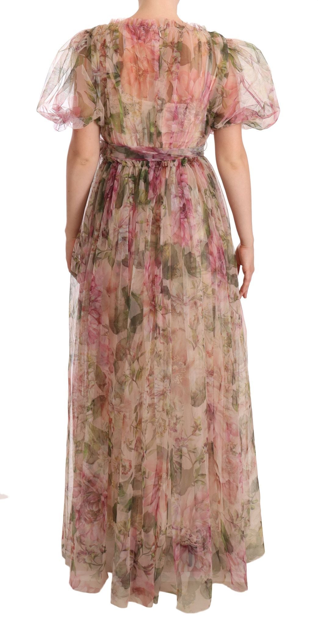 Dolce & Gabbana Maxikleid mit mehrfarbigem Blumendruck