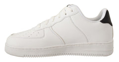 SIGNS Weiße Leder Schnürschuhe Perforiert Herren Casual Sneaker