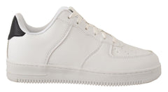 SIGNS Weiße Leder Schnürschuhe Perforiert Herren Casual Sneaker