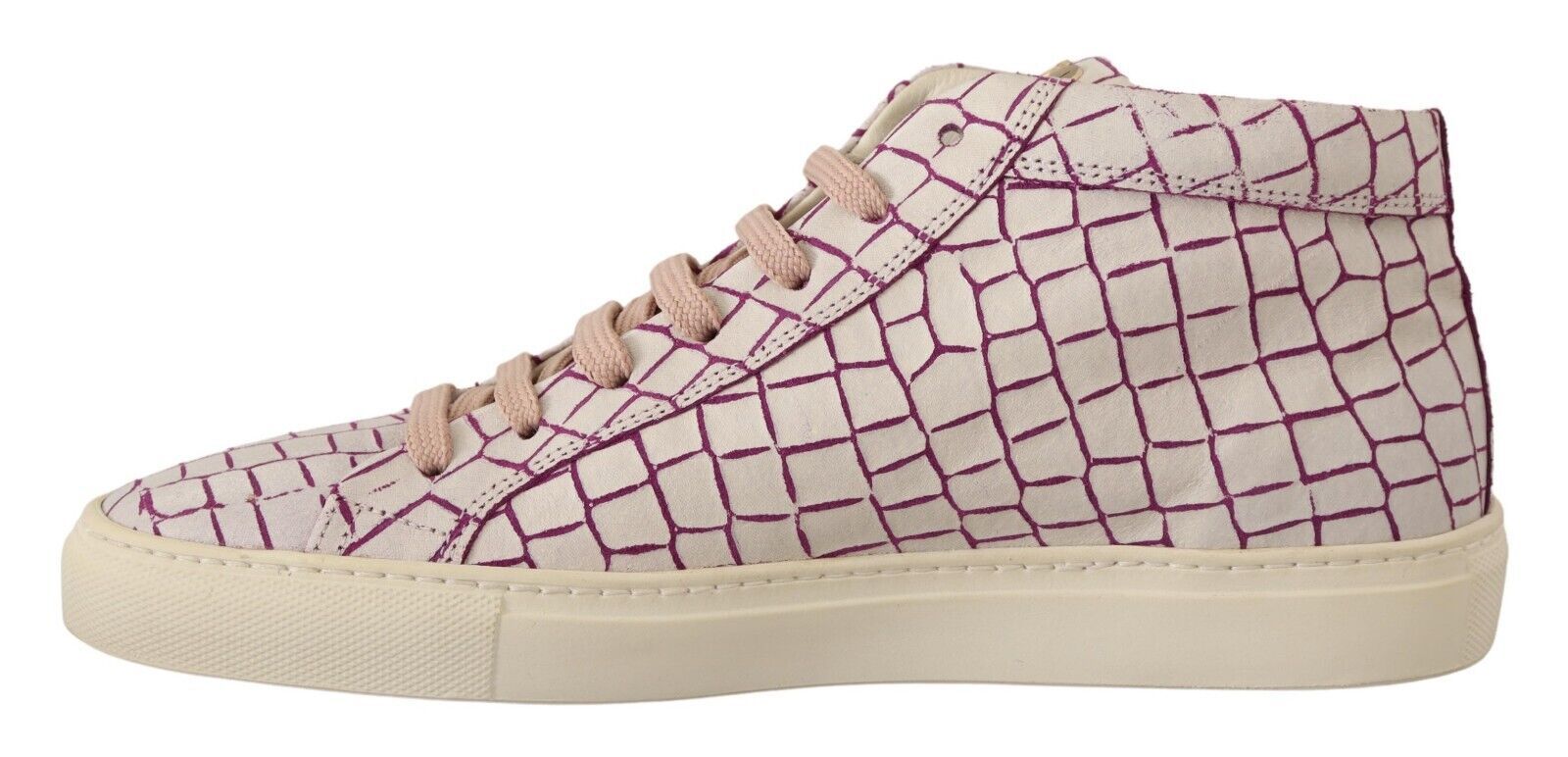 HIDE & JACK White Bordeaux Leder Freizeit-Sneaker Schnürschuhe