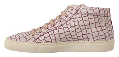 HIDE & JACK White Bordeaux Leder Freizeit-Sneaker Schnürschuhe