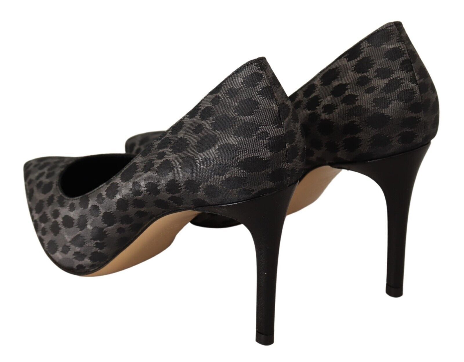 Sofia Schwarze Leopard Leder Stiletto Pumps Schuhe