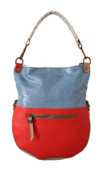 EBARRITO Schultertasche aus echtem Leder, mehrfarbig, für Damen