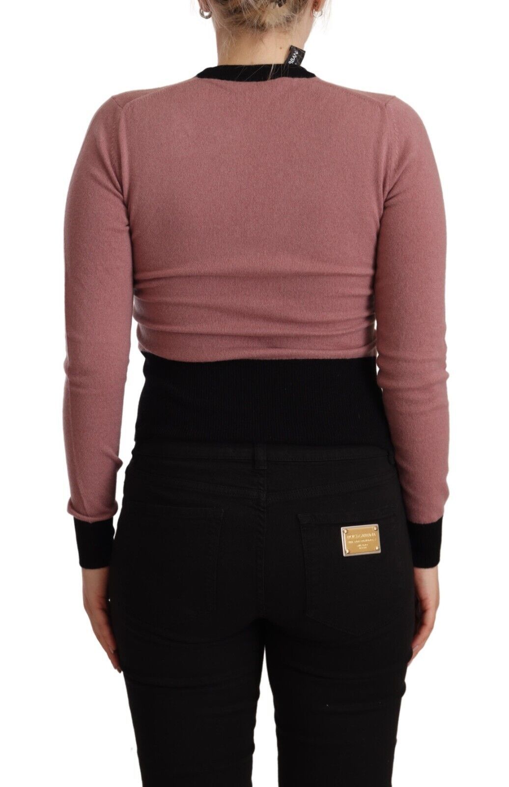 Dolce & Gabbana Rosa Kaschmir Rundhals-Sartoria-Pullover