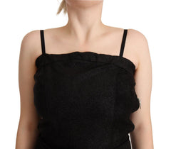 La Maison du Couturier Black Spaghetti Strap Jumpsuit Dress