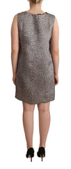 Comeforbreakfast Gray Sleeveless Shift Knee Length Dress