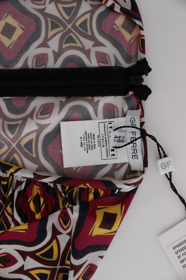 GF Ferre Veelkleurige Langmouw Viscose Shiftjurk