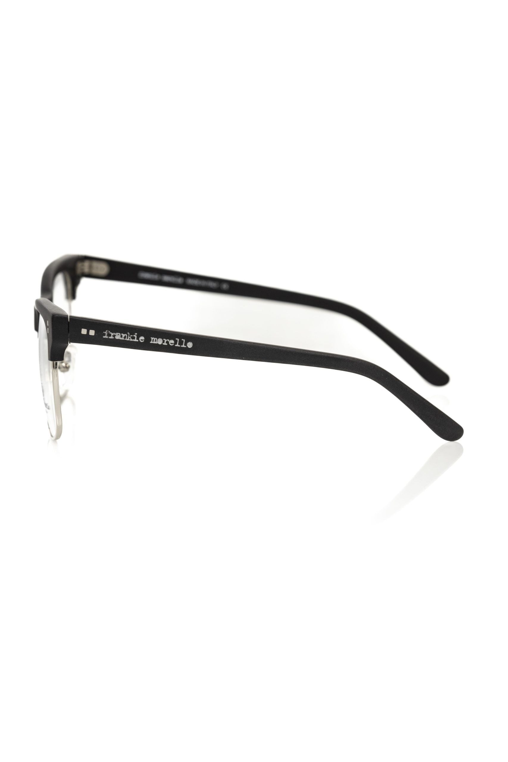 Frankie Morello Schwarzes Metallic-Herrenbrillengestell