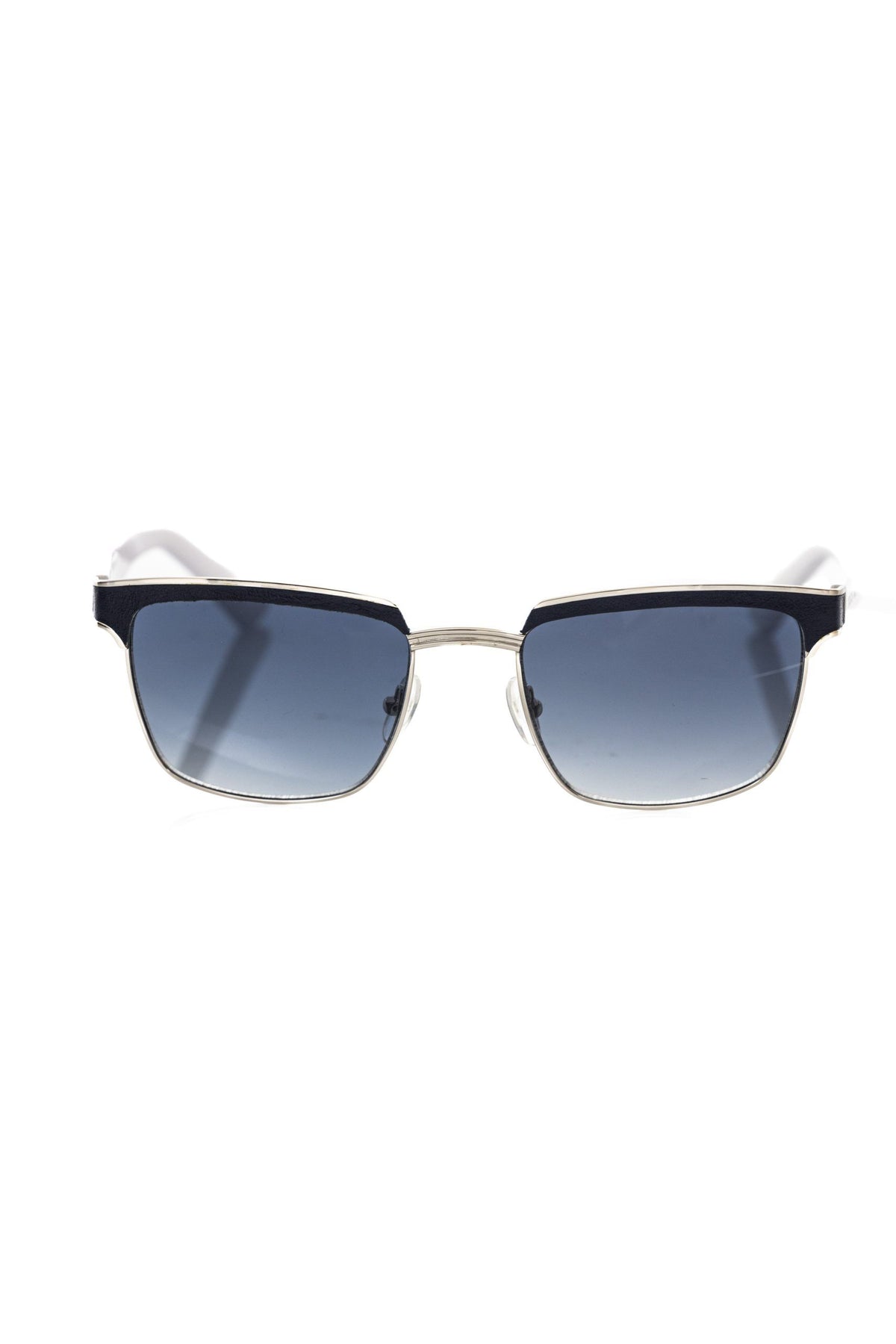 Frankie Morello Schwarze Metallicfaser-Sonnenbrille für Herren