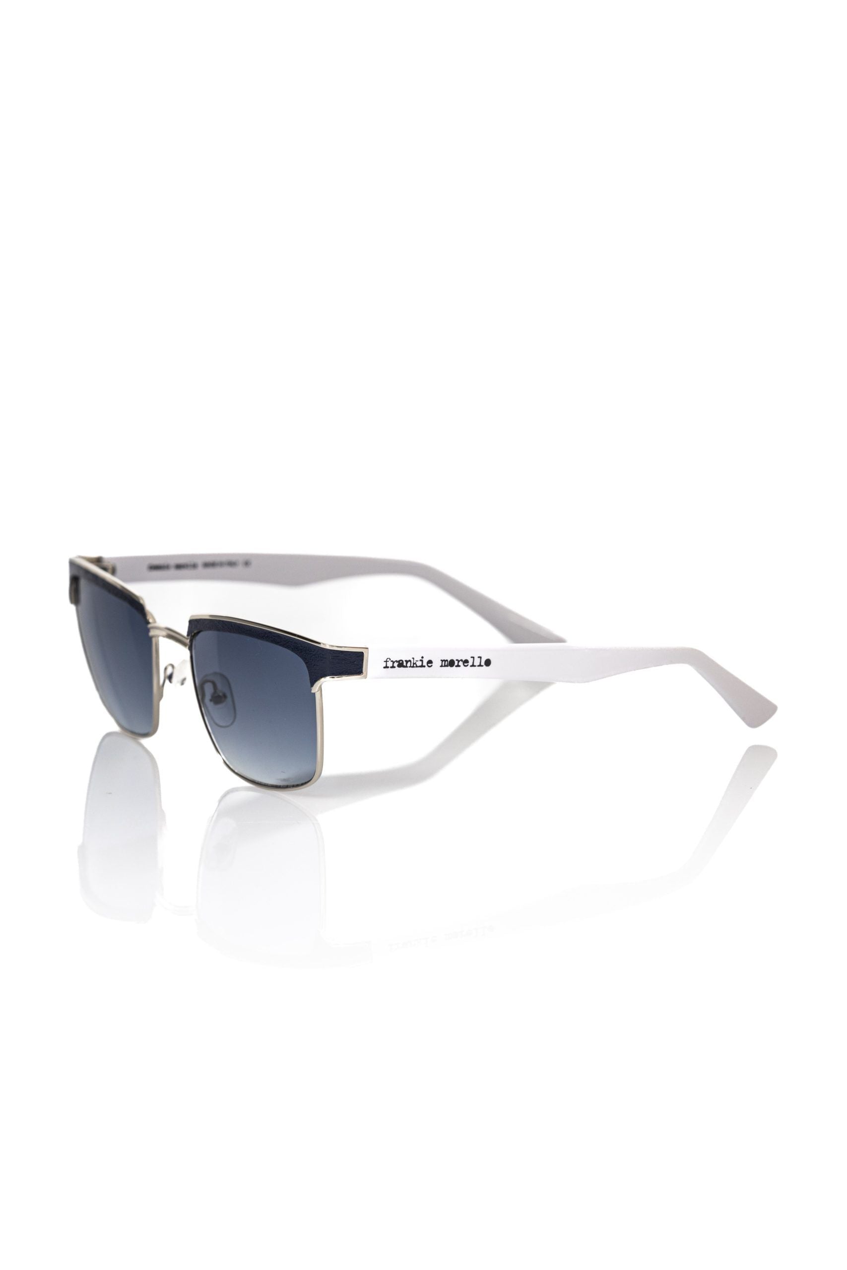 Frankie Morello Schwarze Metallicfaser-Sonnenbrille für Herren