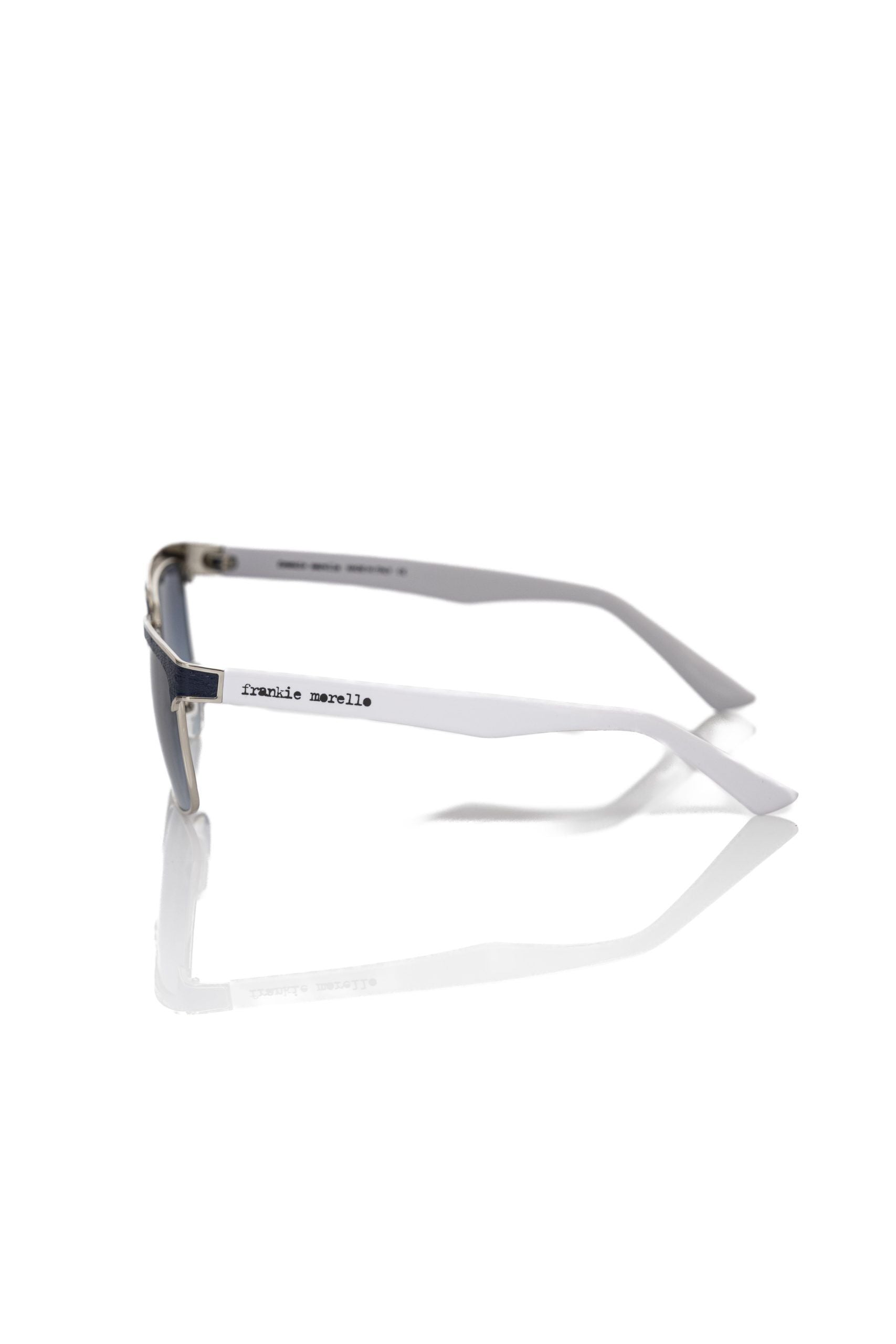 Frankie Morello Schwarze Metallicfaser-Sonnenbrille für Herren