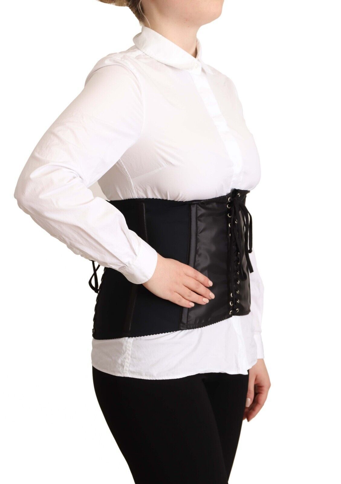 Dolce & Gabbana Schwarzer Korsettgürtel Stretch-Taillenband Top
