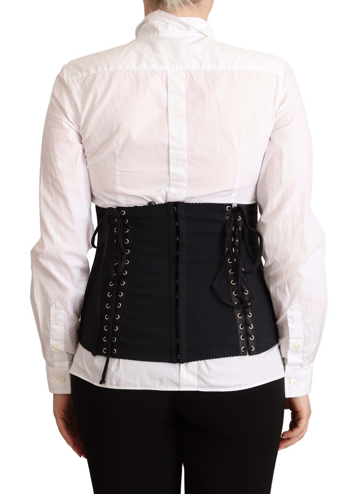 Dolce & Gabbana Schwarzer Korsettgürtel Stretch-Taillenband Top
