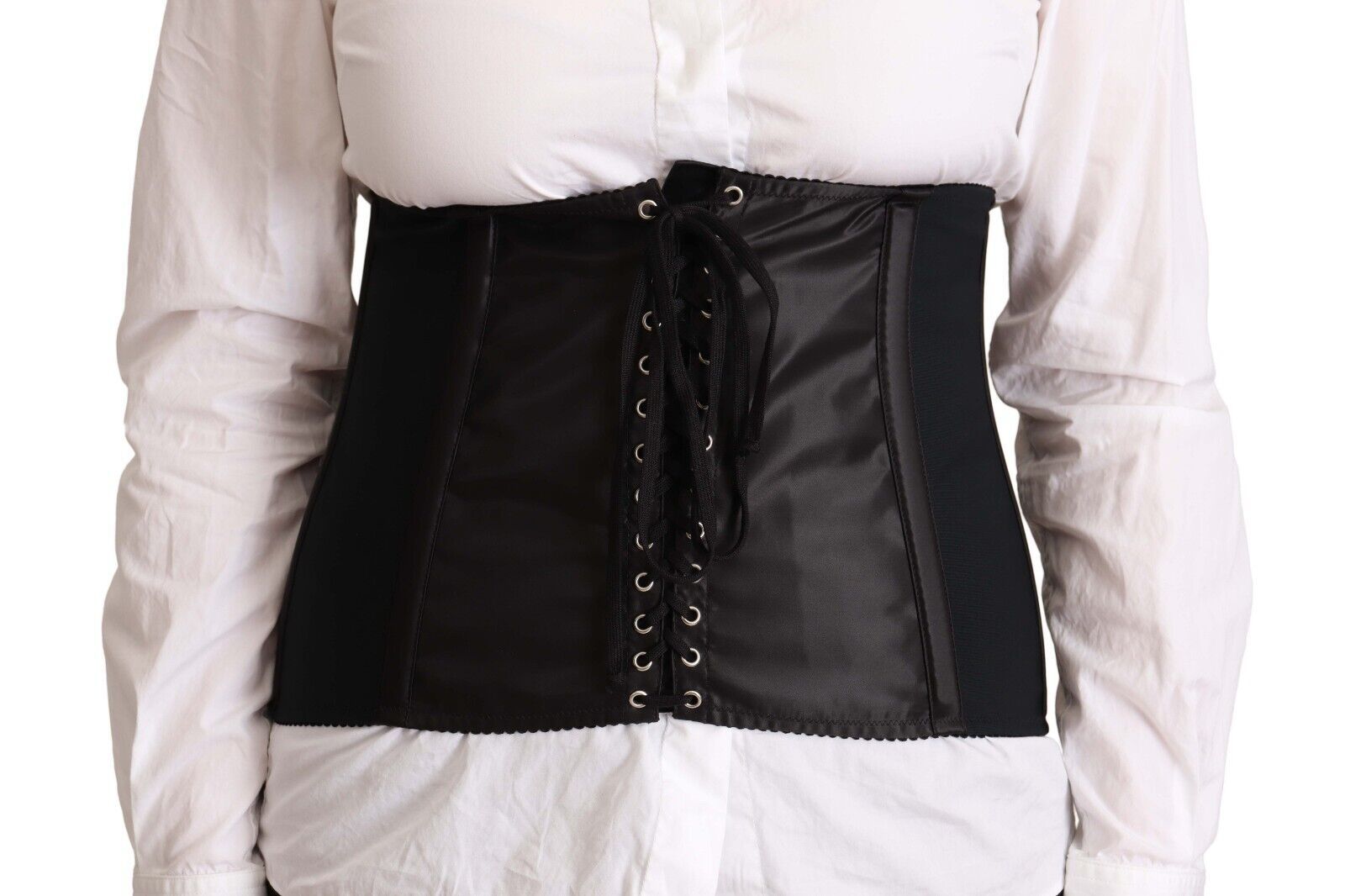Dolce & Gabbana Schwarzer Korsettgürtel Stretch-Taillenband Top