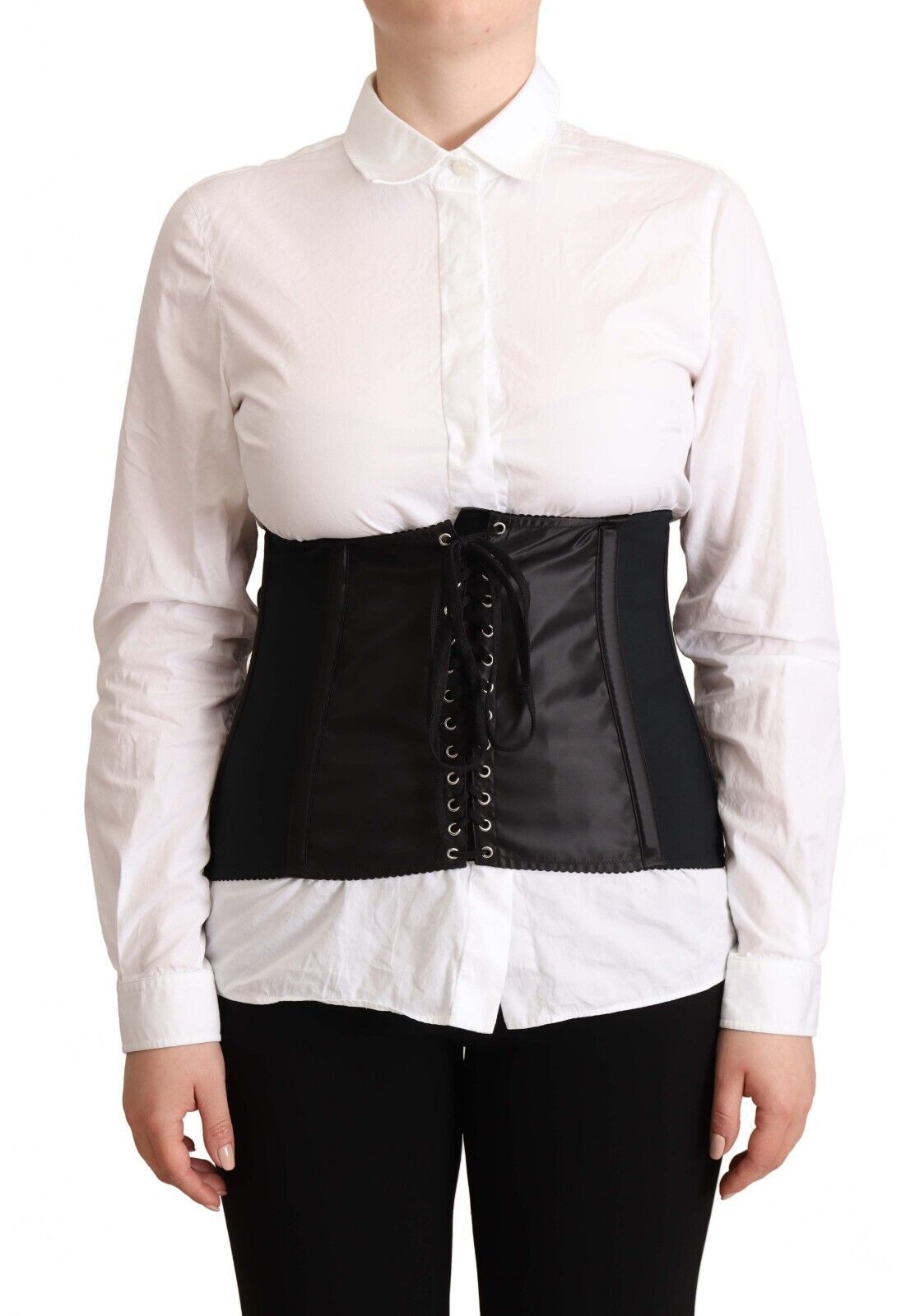 Dolce & Gabbana Schwarzer Korsettgürtel Stretch-Taillenband Top