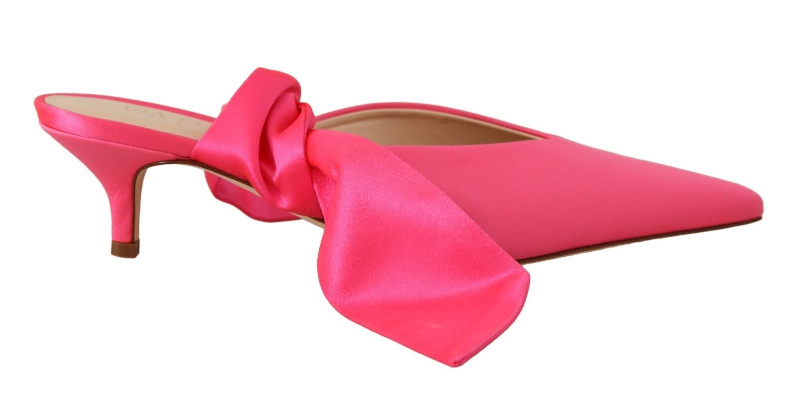 GIA COUTURE Rosa Leder Schnür-Kitten-Heels Pumps Schuhe