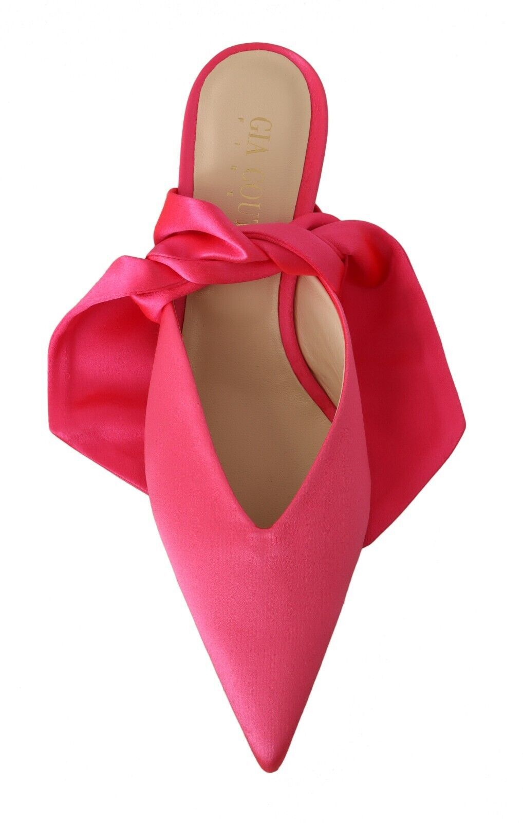GIA COUTURE Rosa Leder Schnür-Kitten-Heels Pumps Schuhe