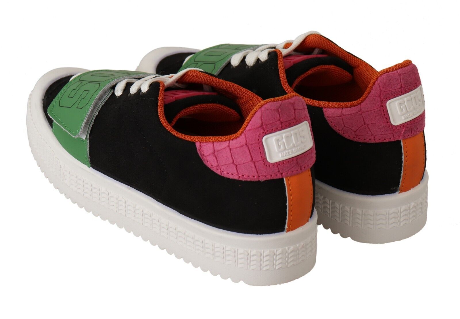 GCDS Mehrfarbige Wildleder Low Top Schnürsneaker für Damen