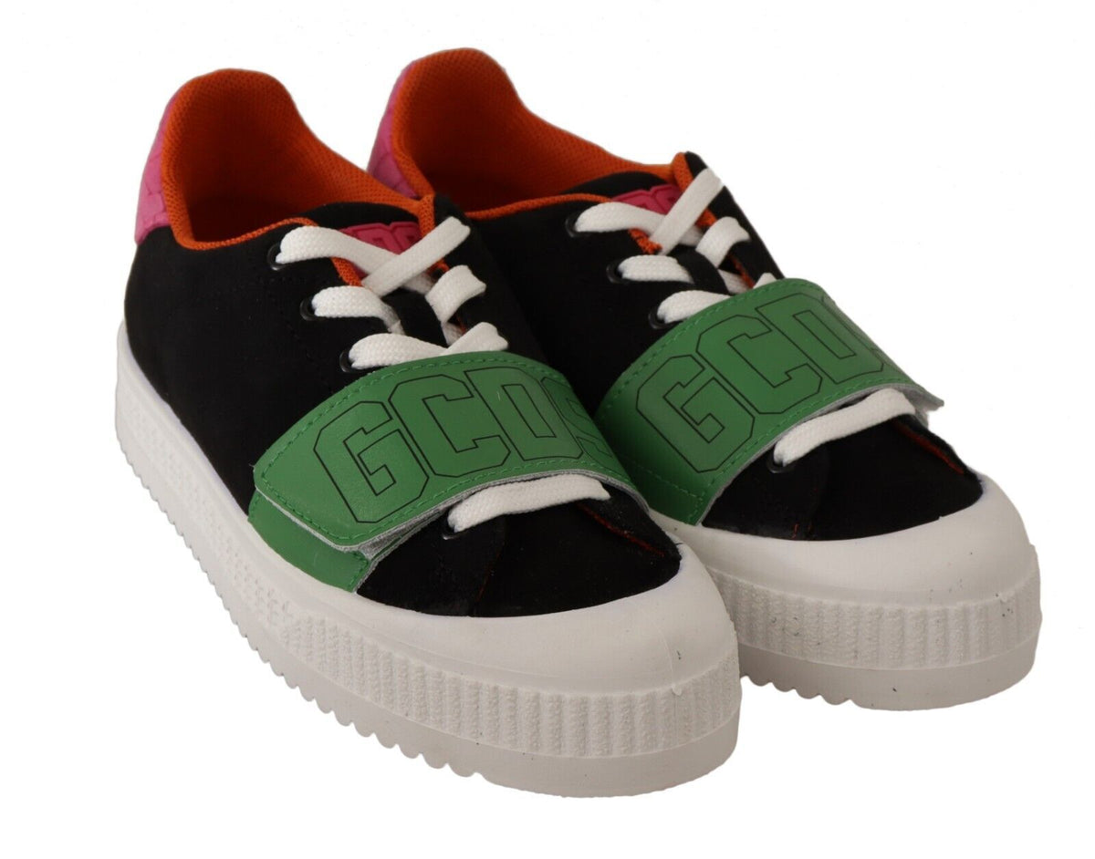 GCDS Mehrfarbige Wildleder Low Top Schnürsneaker für Damen