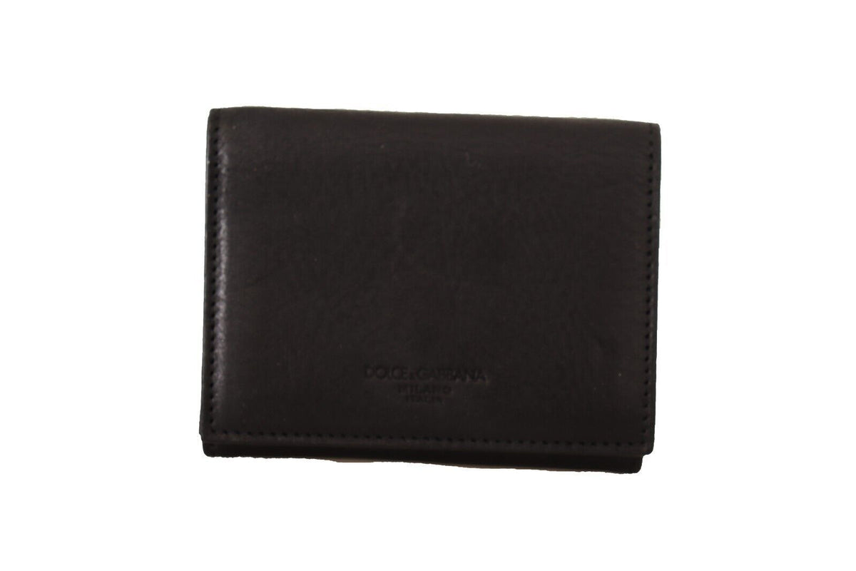 Dolce & Gabbana Zwart Lederen Trifold Portemonnee Riem Multi Kit Portemonnee