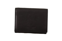 Dolce & Gabbana Zwart Lederen Trifold Portemonnee Riem Multi Kit Portemonnee
