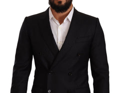 Dolce & Gabbana Schwarze gepunktete zweireihige MARTINI Jacke