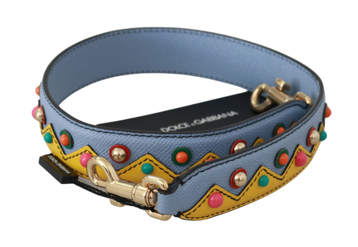 Dolce & Gabbana Blaue Handtasche Accessoire Schultergurt Leder