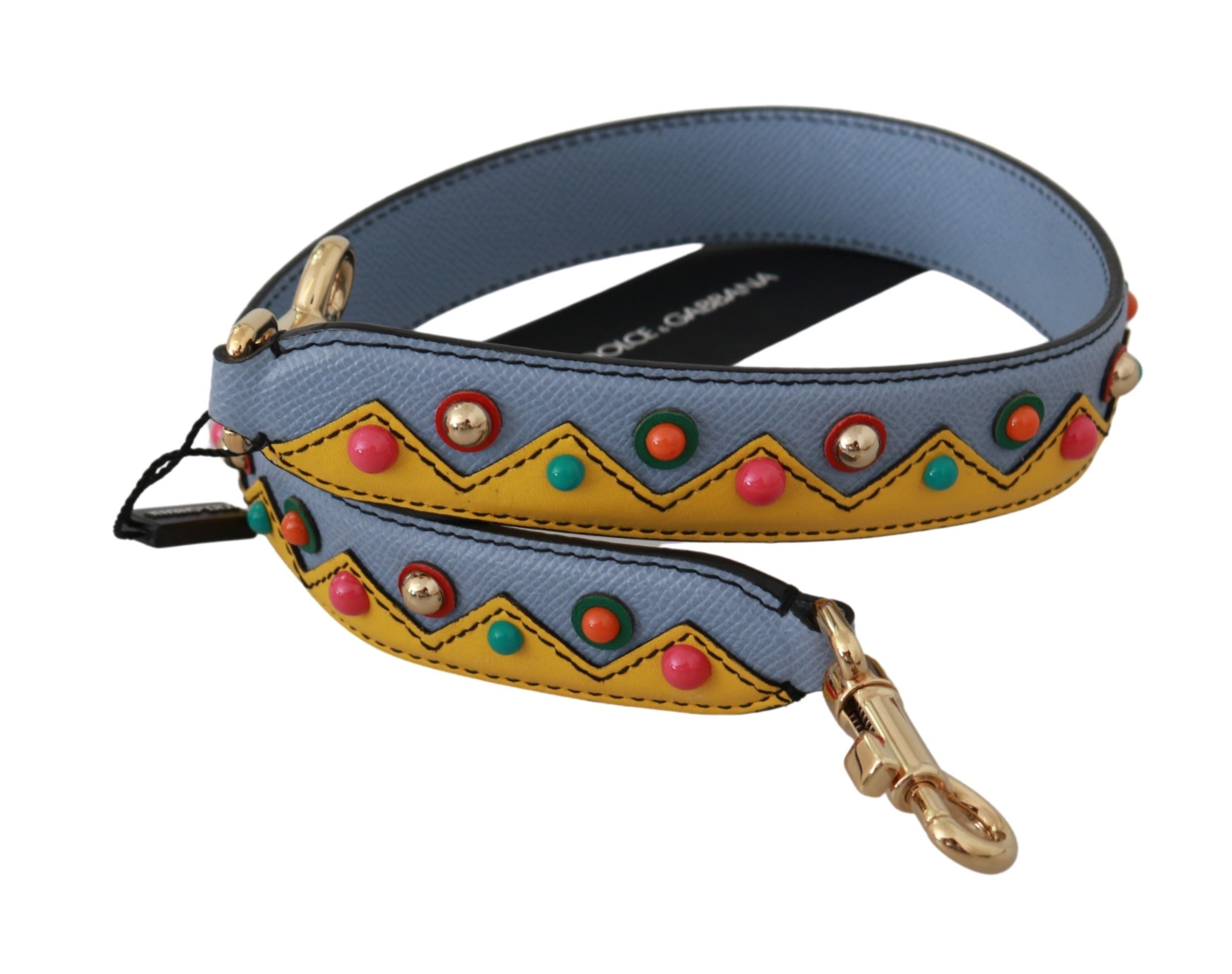 Dolce & Gabbana Blaue Handtasche Accessoire Schultergurt Leder