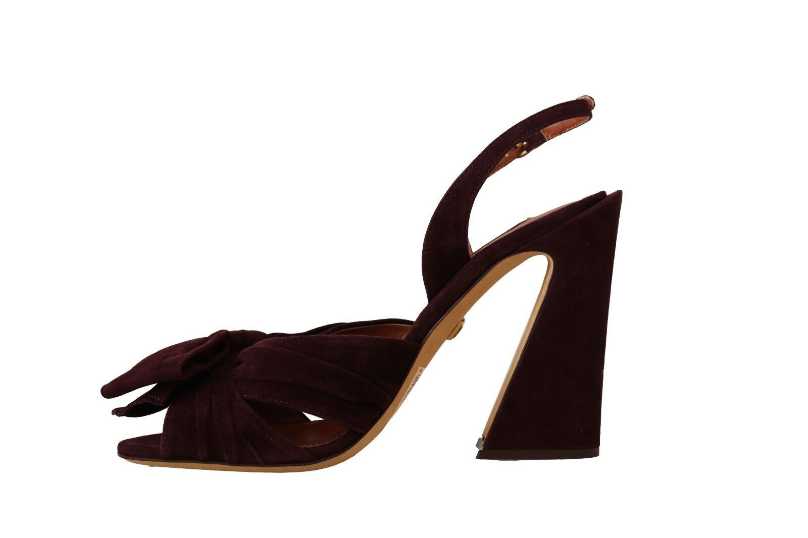 Dolce & Gabbana Ankle-Strap-Sandalen aus dunkelviolettem Wildleder