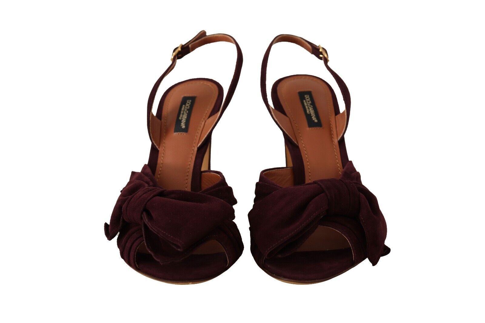 Dolce & Gabbana Ankle-Strap-Sandalen aus dunkelviolettem Wildleder