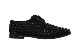 Dolce & Gabbana Zwarte Veterschoenen met Studs
