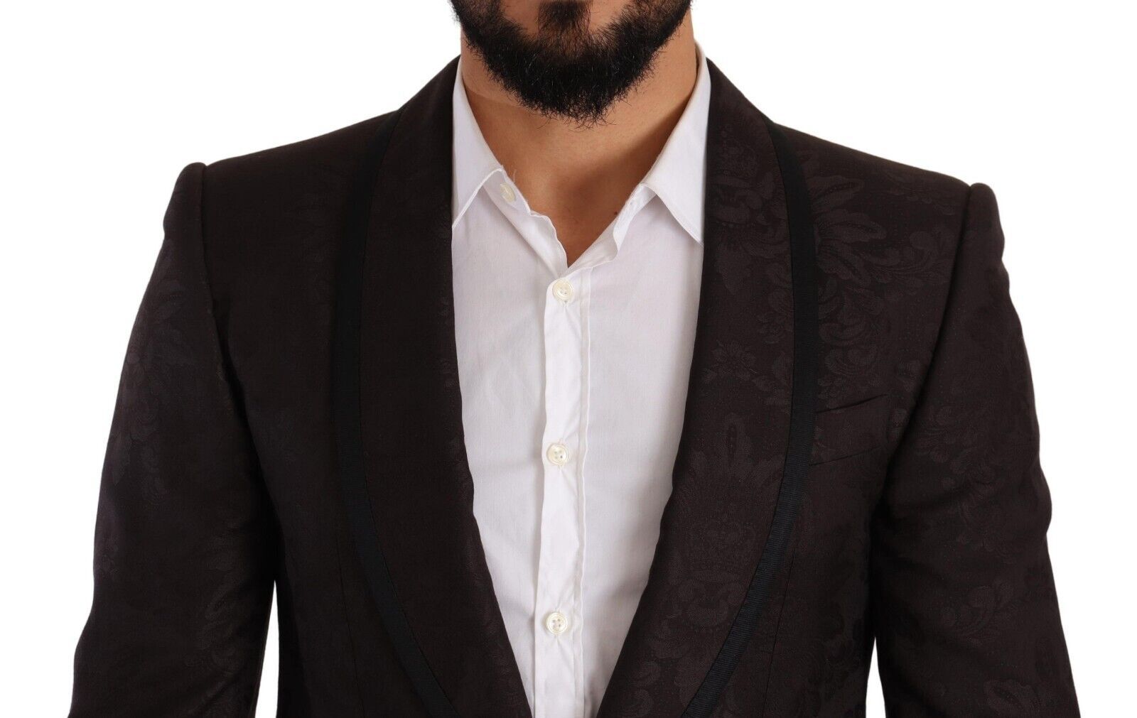 Dolce & Gabbana Paarse Jacquard Single Breasted SICILIA Blazer