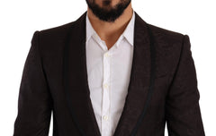 Dolce & Gabbana Paarse Jacquard Single Breasted SICILIA Blazer
