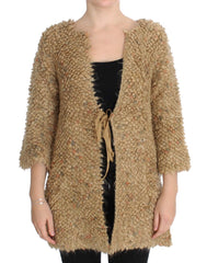 PINK MEMORIES Beige Wollenmix Cape Trui