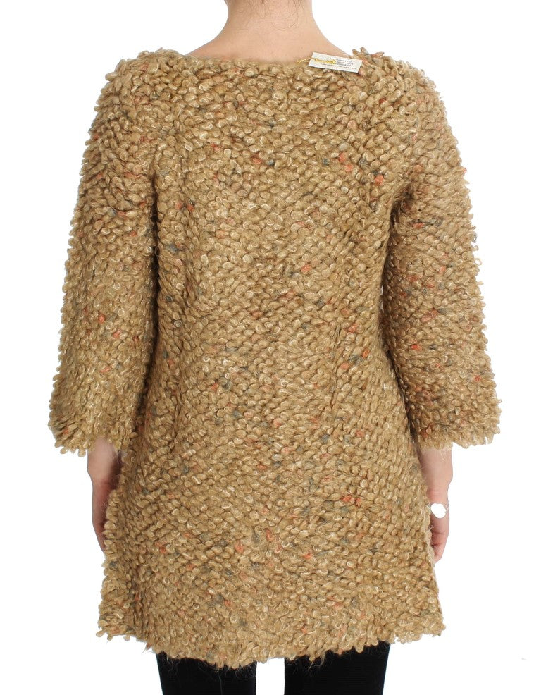 PINK MEMORIES Beige Wollenmix Cape Trui
