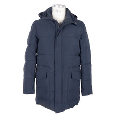 Emilio Romanelli Blaue Polyesterjacke