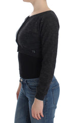 Ermanno Scervino Grijze Gebreide Wollen Cardigan Trui
