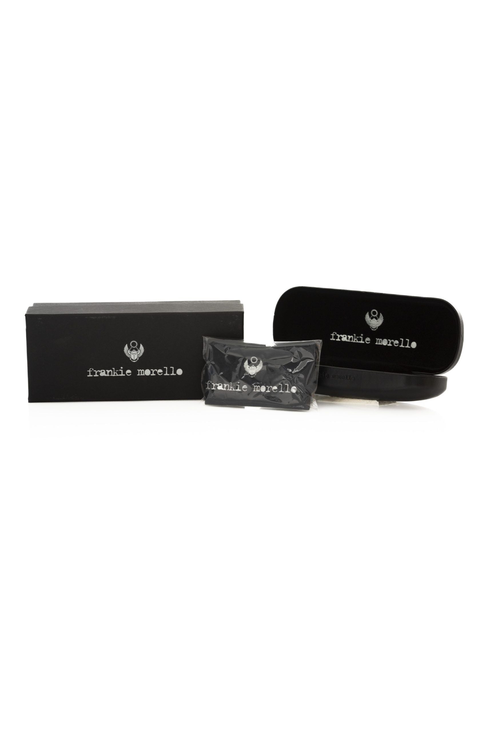 Frankie Morello Schwarze Metallicfaser-Sonnenbrille für Damen