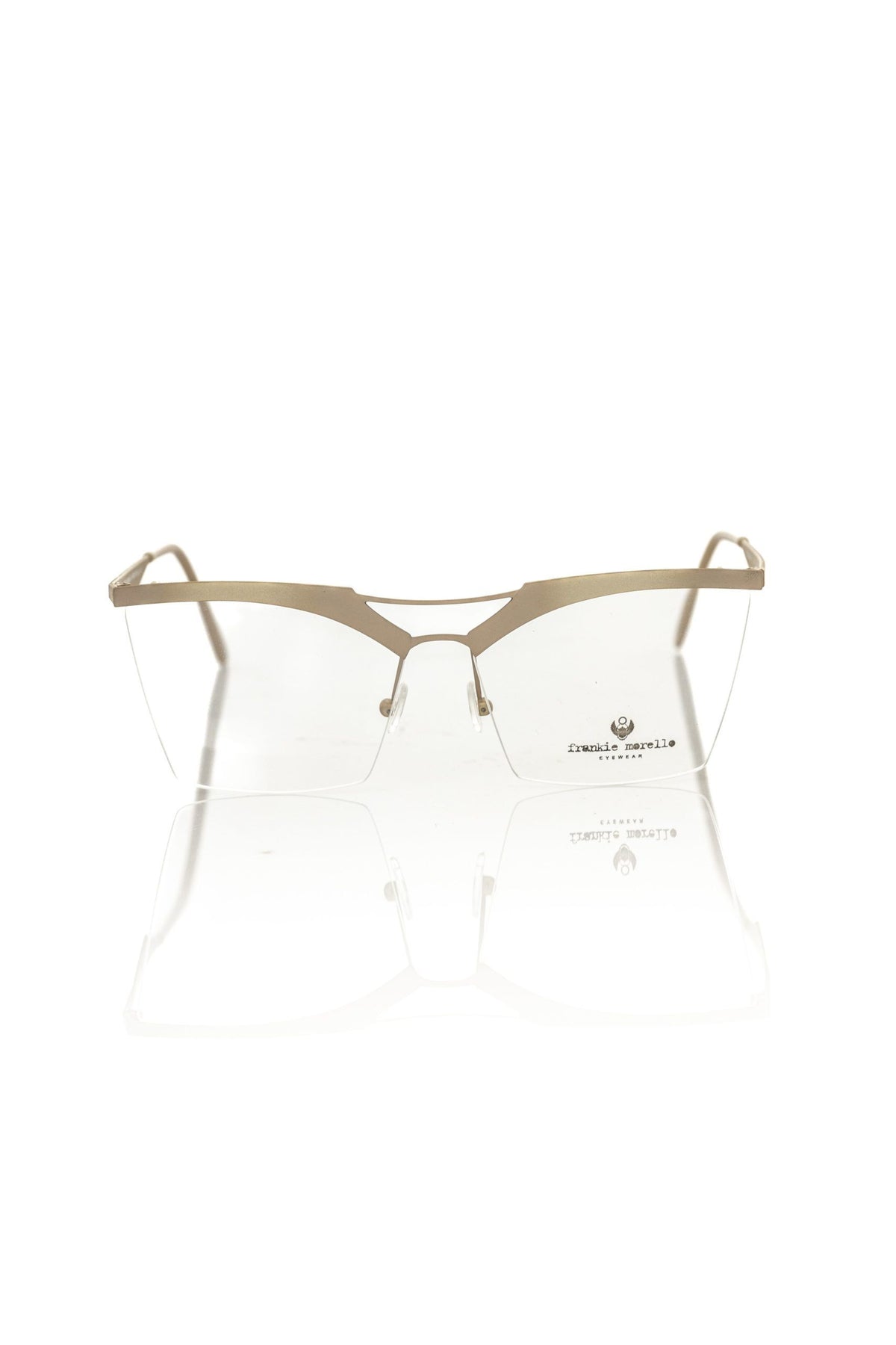 Frankie Morello Braune Metallische Damen Brillenfassung