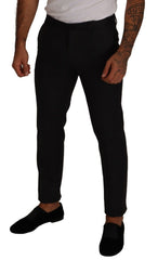 Dolce & Gabbana Anzughose aus grauer, karierter Wolle