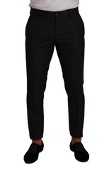 Dolce & Gabbana Anzughose aus grauer, karierter Wolle