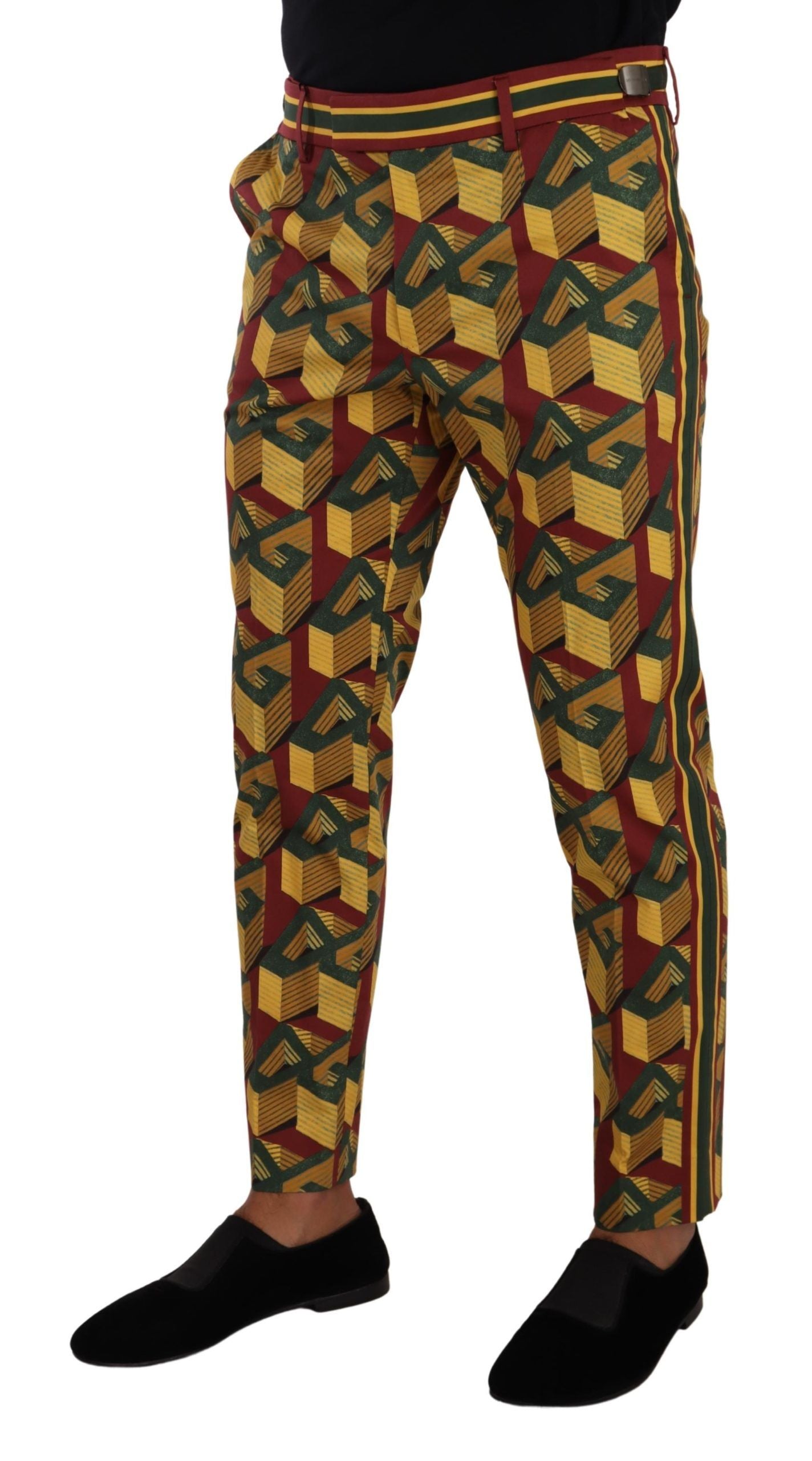 Dolce & Gabbana Multicolor Logo Mania Baumwollhose mit schmal zulaufendem Bein