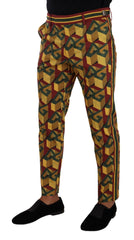 Dolce & Gabbana Multicolor Logo Mania Baumwollhose mit schmal zulaufendem Bein