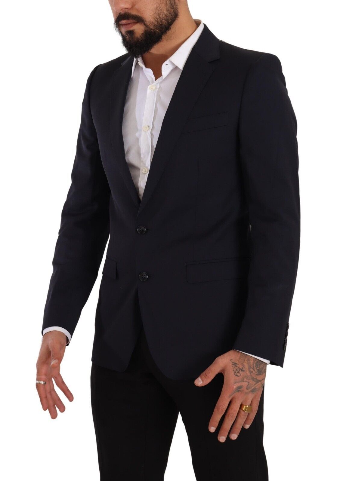 Dolce & Gabbana Dunkelblauer Einreihiger Mantel MARTINI Blazer