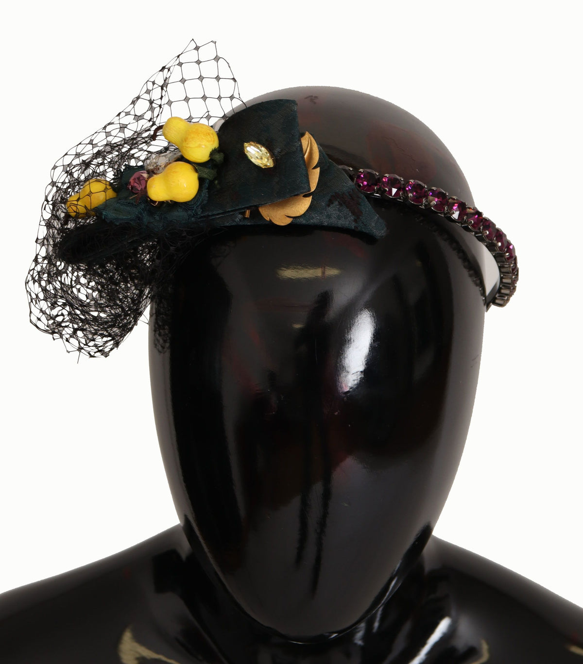 Dolce & Gabbana Lila Kristall Diadem Haarband Zitronen Sizilien Tiara