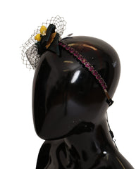 Dolce & Gabbana Lila Kristall Diadem Haarband Zitronen Sizilien Tiara