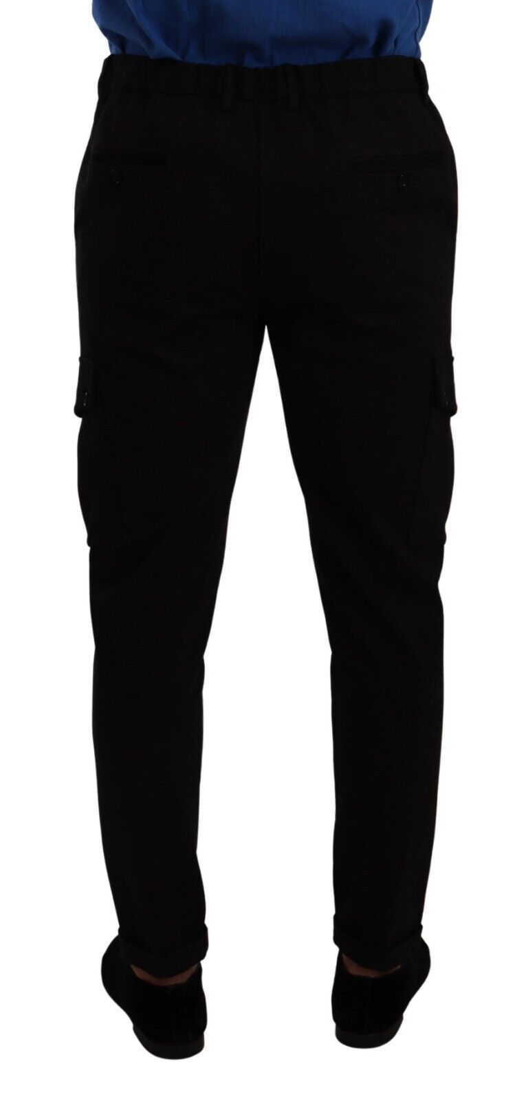 Dolce & Gabbana Schwarze Skinny Cargo Hose aus Viskose
