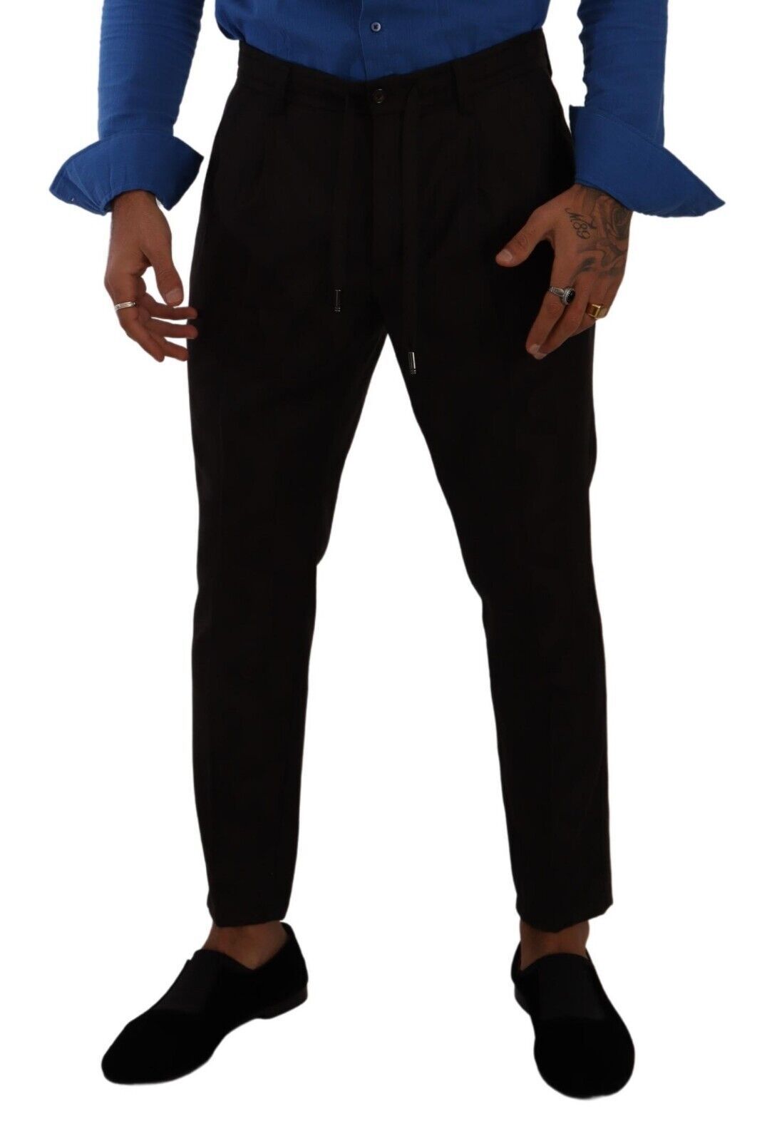 Dolce & Gabbana Bordeaux Herren Skinny Wollhose